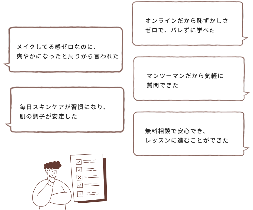 受講者から共通して寄せられる声